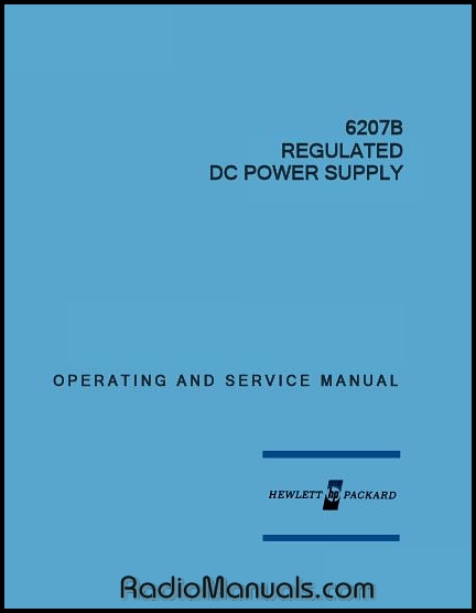 HP 6207B Operating & Service Manual - Click Image to Close